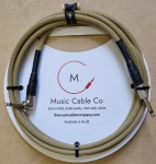 Music Cable Co Instrument Cable CoreB 3m Straight-to-Right, Gold