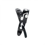 Planet Waves Icon Leather Guitar Strap, Music Note