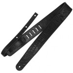 Richter Raw II Contour Croc Black Genuine Leather Guitar Strap