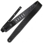 Richter Raw II Contour Sew Black Genuine Leather Guitar Strap