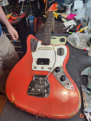 Pickup fitting and cavity fill/Setup on 1962 Fender Jaguar