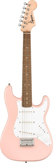 Squier Mini Stratocaster, Laurel Fingerboard, Shell Pink