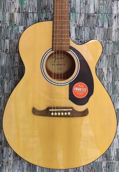 Fender FA-135CE Electro-Acoustic Concert Cutaway, Walnut Fingerboard, Natural