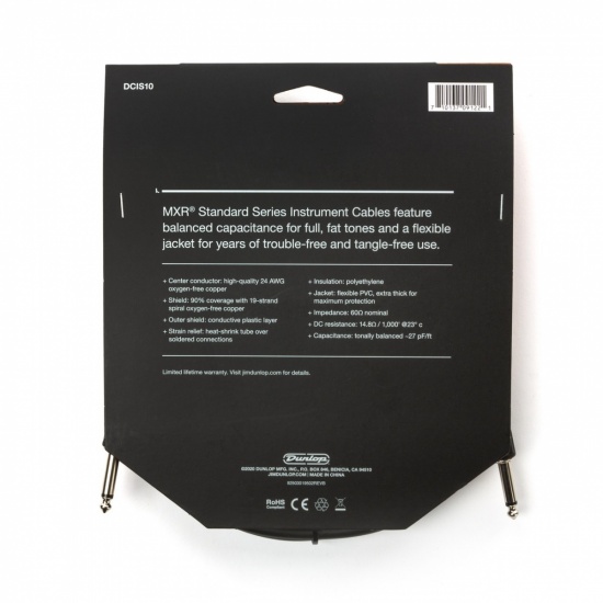 MXR 10ft Standard  Instrument Cable - Straight to Straight