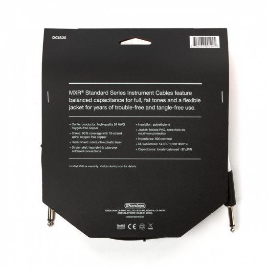 MXR 20ft Standard  Instrument Cable - Straight to Straight
