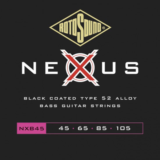 Nexus Bass Black Polymer Coated Standard Strings, 40-100 Long Scale