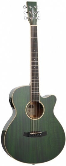 Tanglewood Winterleaf TW4 Super Folk Cutaway Electro-Acoustic Guitar, Green Gloss