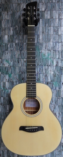 Brunswick BSM100 Super Mini 3/4 Size Acoustic Travel Guitar, Natural