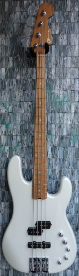Charvel Pro-Mod San Dimas Bass PJ IV, Caramelized Maple Fingerboard, Platinum Pearl