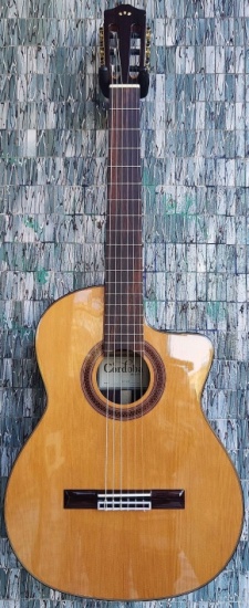 Cordoba C7 CE Electro-Acoustic Classical Cutaway Guitar, Solid Cedar Top