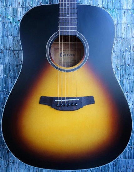 Crafter HD-100 OP Acoustic Guitar, Vintage Sunburst