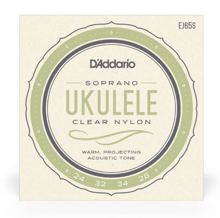 D'Addario EJ65S Pro-Art Custom Extruded Nylon Ukulele Strings, Soprano