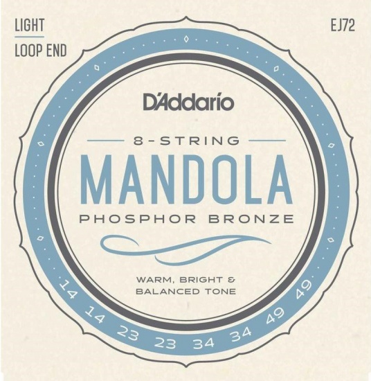 D'Addario EJ72 Phosphor Bronze Mandola Strings, Light, 14-49