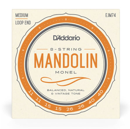 D'Addario EJM74 Monel Mandolin Strings, Medium, 11-40