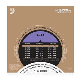 D'Addario EJ46 Pro-Arte Nylon Classical Guitar Strings, Hard Tension