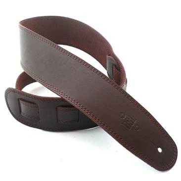 DSL Single Ply Brown Leather 2.5'' Guitar Strap SGE25-17-2