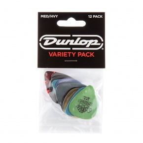 Dunlop Medium/Heavy Plectrum Variety Pack, 12 Picks