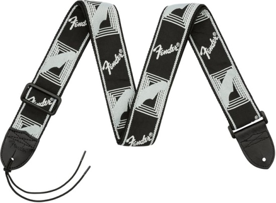 Fender 2'' Monogrammed Strap, Black/Light Grey/Dark Grey