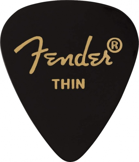 Fender 351 Shape Premium Picks, Thin, Black, Pack of 12