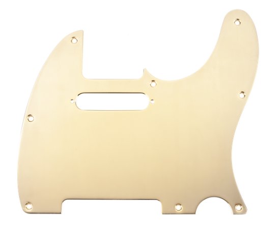 Fender 8-Hole Mount Telecaster Pickguard, Gold-Plated, 1-Ply