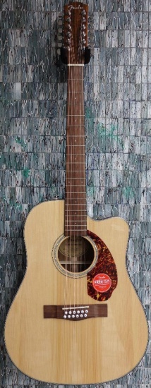 Fender CD-140SCE Dreadnought 12-String Electro-Acoustic Cutaway, Natural