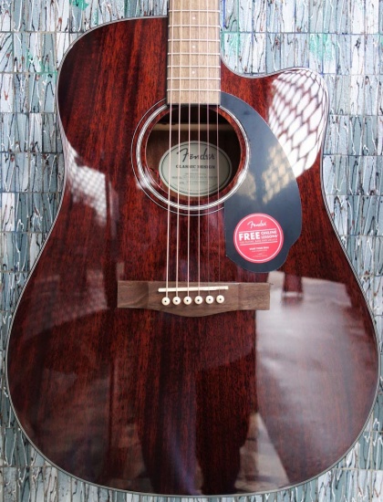 Fender CD-60SCE Electro-Acoustic Dreadnought, All Mahogany