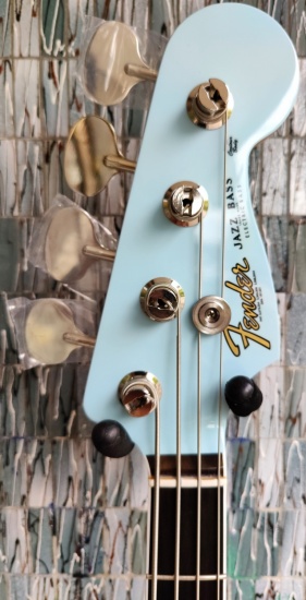 Fender Gold Foil Jazz Bass, Ebony Fingerboard, Sonic Blue