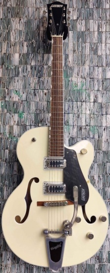 Gretsch G5420T Electromatic Classic Hollow Body Single-Cut with Bigsby, Laurel Fingerboard, Two-Tone Vintage White/London Grey