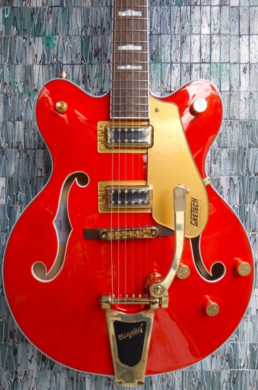 Gretsch G5422TG Electromatic Classic Hollow Body Double-Cut with Bigsby and Gold Hardware, Orange Stain