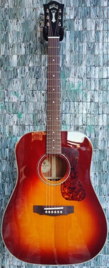 Guild Westerly Collection D-140 Dreadnought Acoustic, Cherry Burst