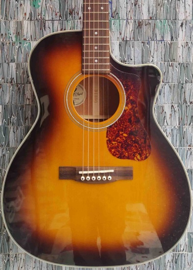 Guild Westerly Collection OM-140CE Electro-Acoustic Cutaway, Antique Burst