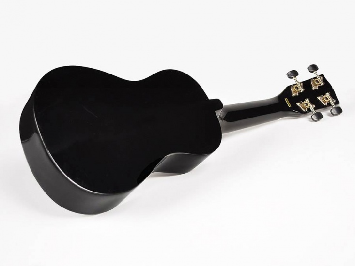 Korala UKS-30-BK Soprano Ukulele, Black