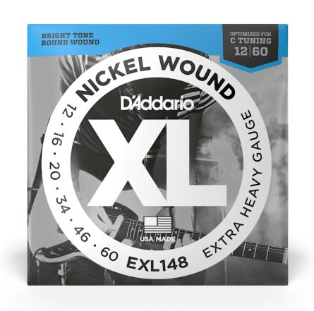 D'Addario EXL148 Nickel Wound Electric Guitar Strings, Extra-Heavy, 12-60