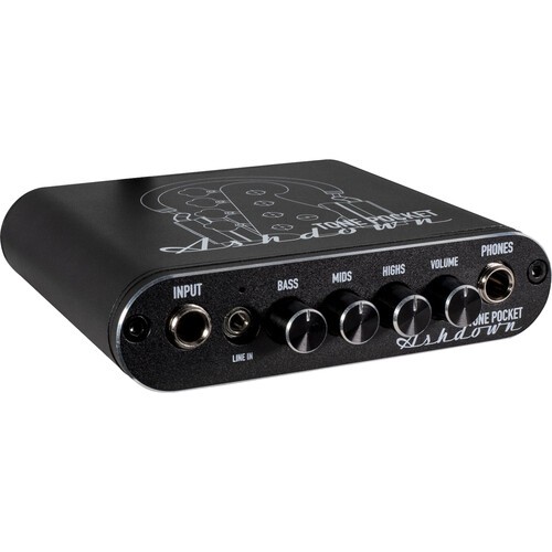 Ashdown Tone Pocket V2.0 Bass Headphone Amplifier, Black