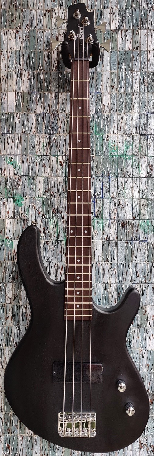 Cort Action Bass Junior Short Scale Bass, Open Pore Black