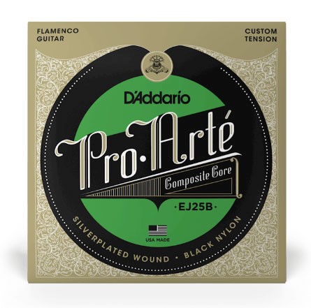 D'Addario EJ25B Pro-Arte Black Nylon Composite Flamenco Guitar Strings