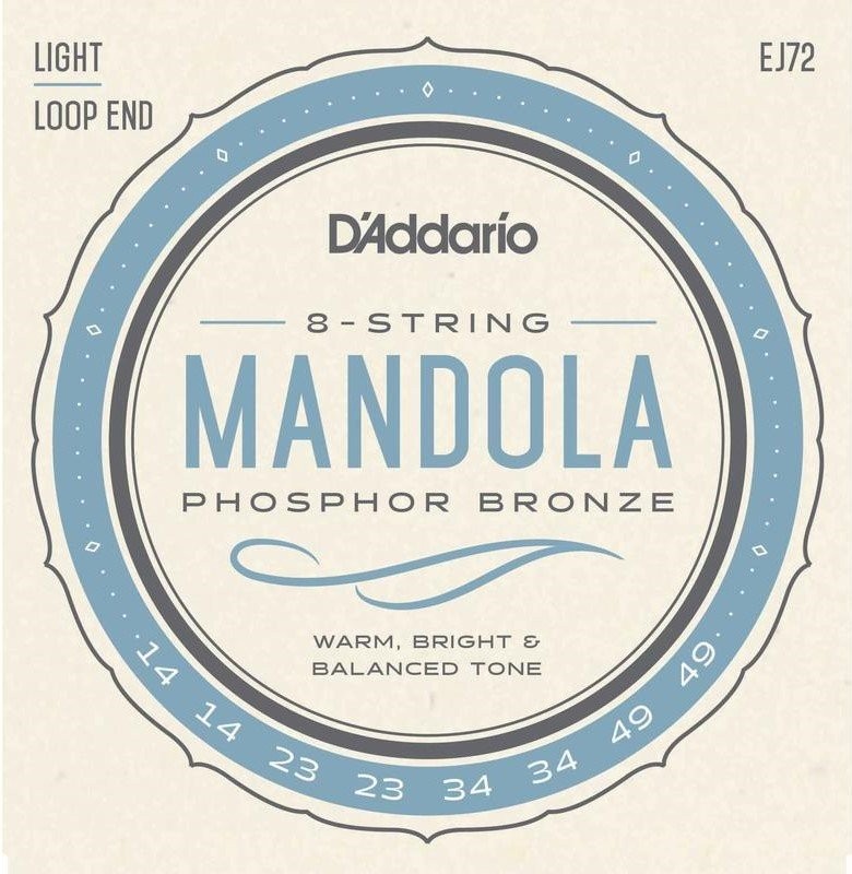 D'Addario EJ72 Phosphor Bronze Mandola Strings, Light, 14-49