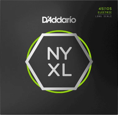 D'Addario NYXL45105 Nickel Wound Bass Guitar Strings, Light Top / Med Bottom, 45-105, Long Scale