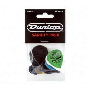Dunlop Shred Variety Plectrum Pack, 12 Picks