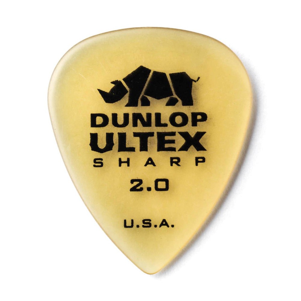 Dunlop Ultex Sharp 2.0mm Picks, Pack of 6