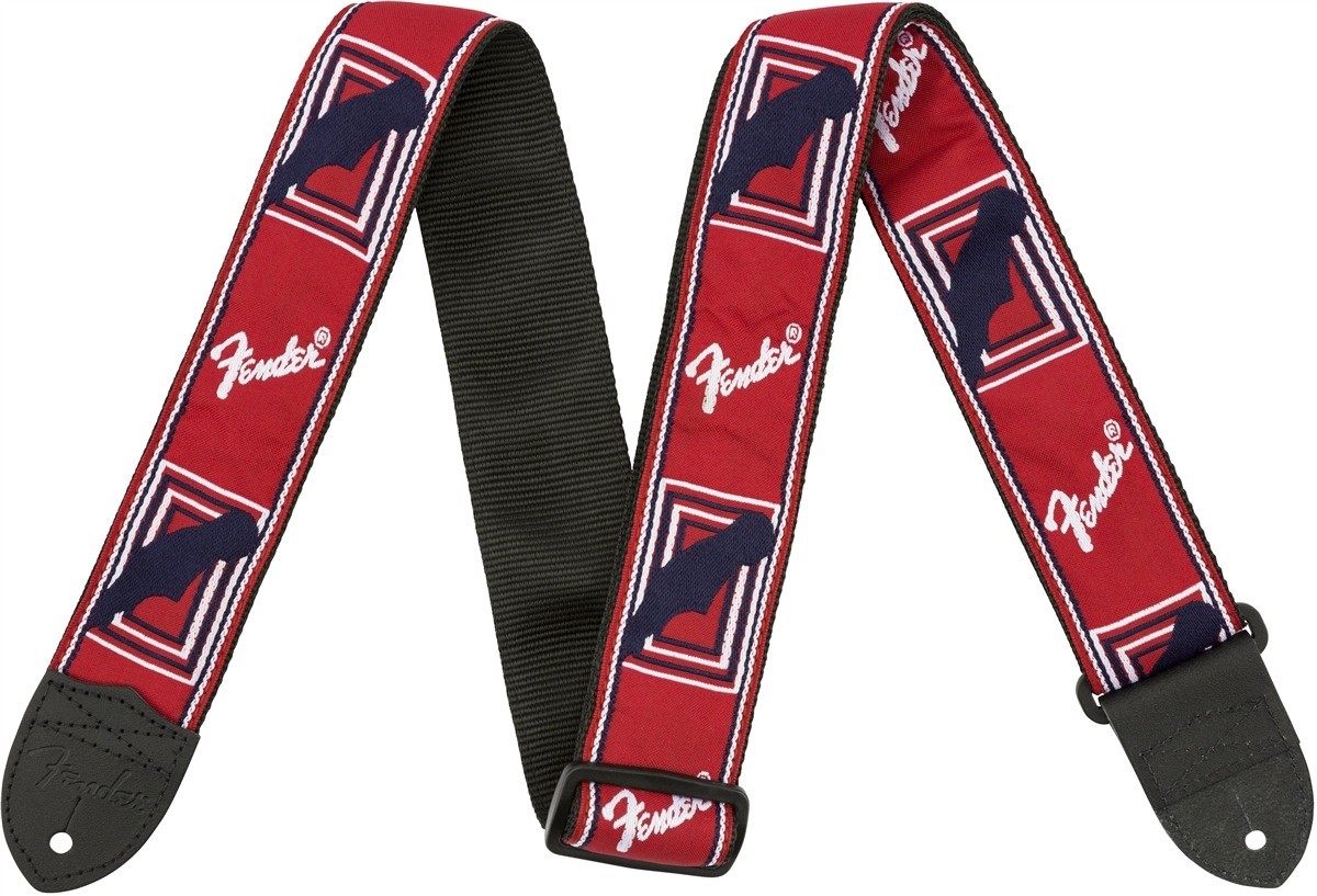 Fender 2'' Monogrammed Strap, Red/White/Blue