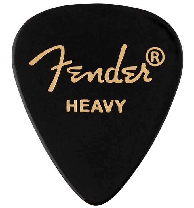 Fender 351 Shape Premium Picks, Heavy, Black, Pack of 12