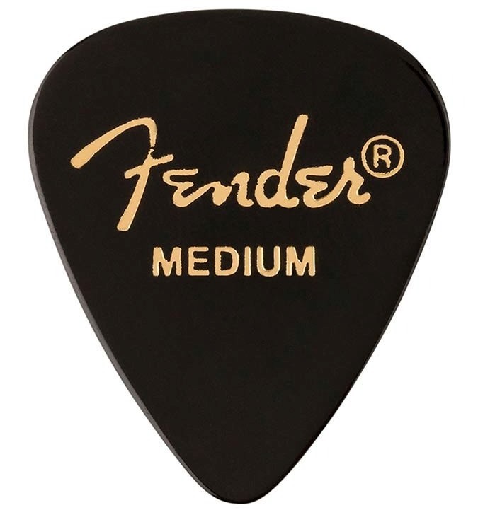 Fender 351 Shape Premium Picks, Medium, Black, Pack of 12