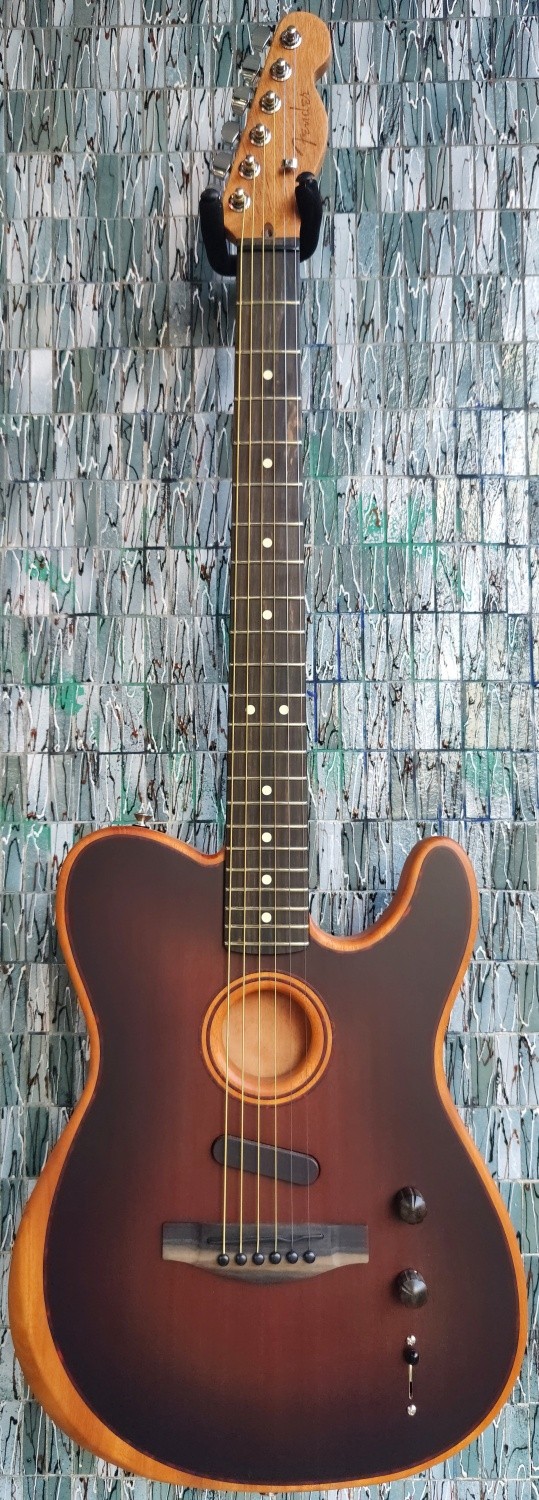 Fender American Acoustasonic Telecaster All-Mahogany, Ebony Fingerboard, Bourbon Burst