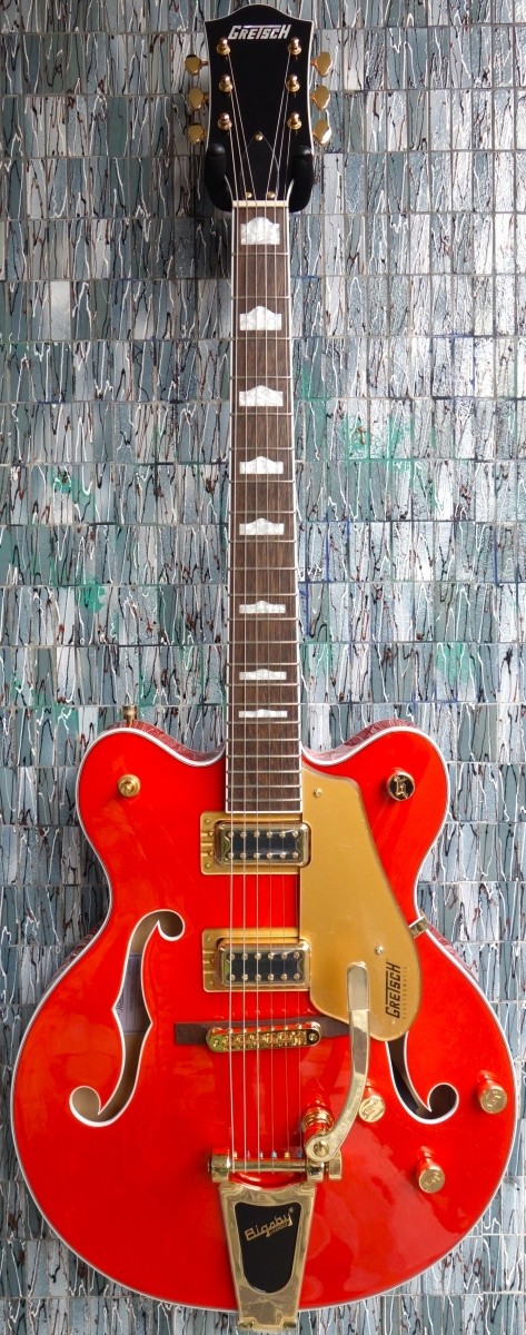 Gretsch G5422TG Electromatic Classic Hollow Body Double-Cut with Bigsby and Gold Hardware, Orange Stain