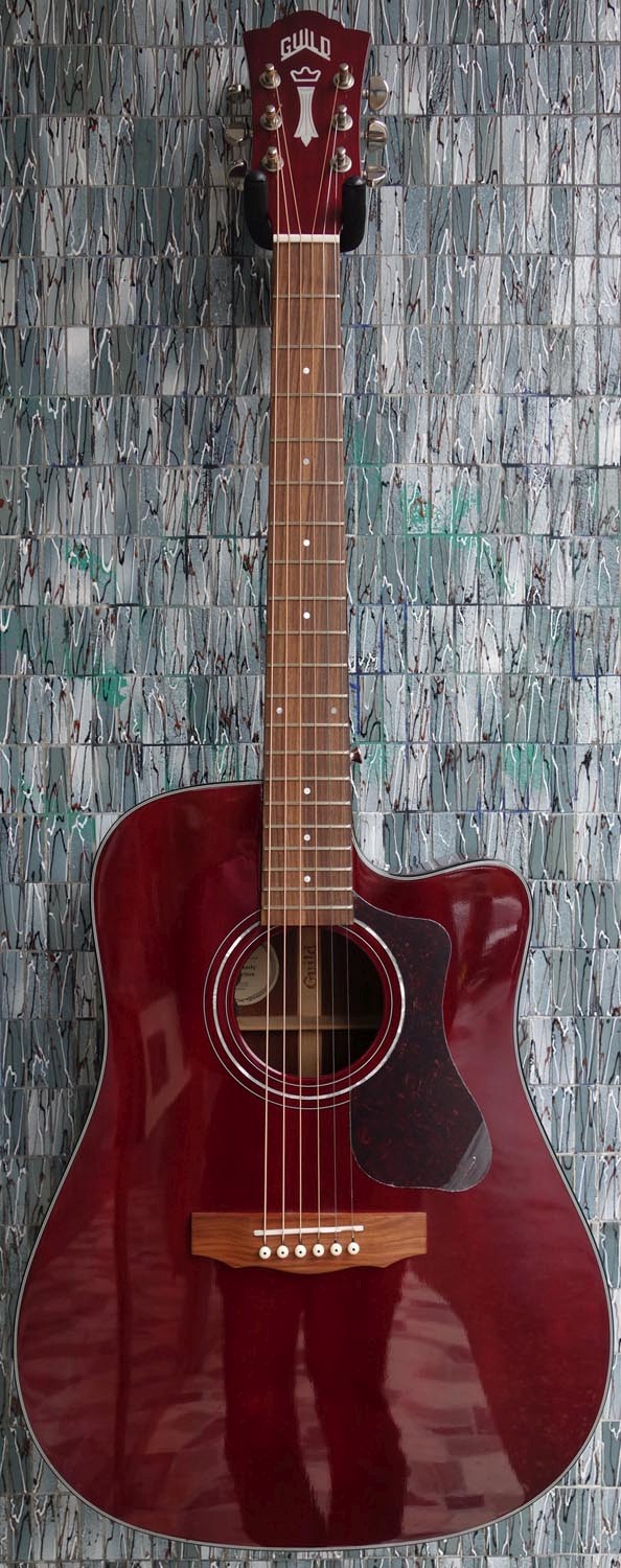 Guild D-120CE Electro-Acoustic Cutaway, Cherry Red