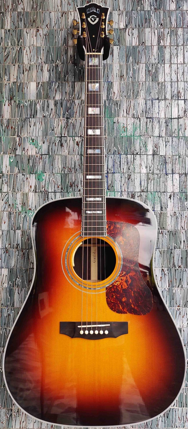 Guild USA D-55E Electro-Acoustic Dreadnought, Antique Sunburst