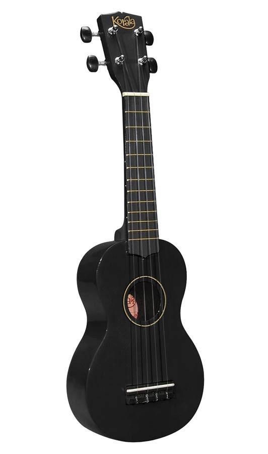 Korala UKS-30-BK Soprano Ukulele, Black