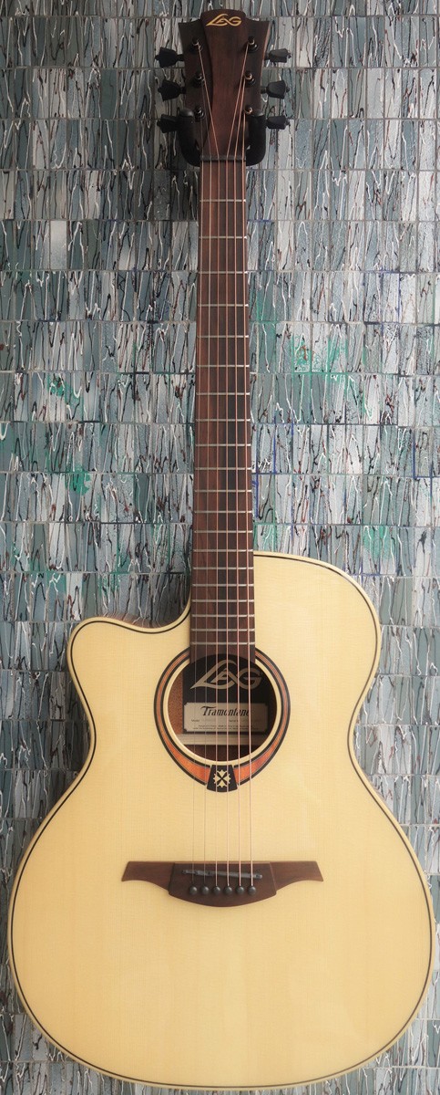 Lag TL88ACEL Tramontane 88 Left-Handed Electro-Acoustic Solid Spruce Cutaway, Natural Gloss