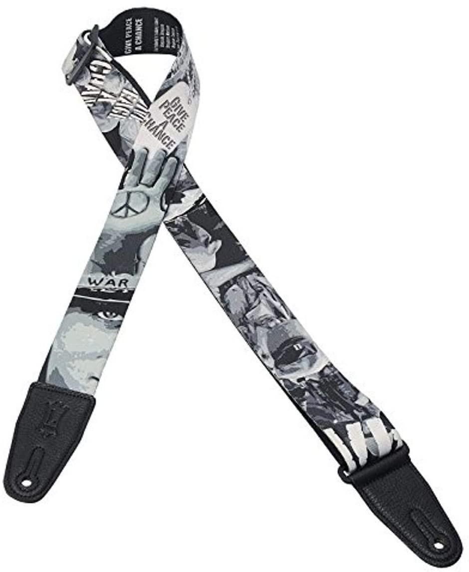 Levy's Leathers MPL2-020 Polyester Guitar Strap, Give Peace A Chance